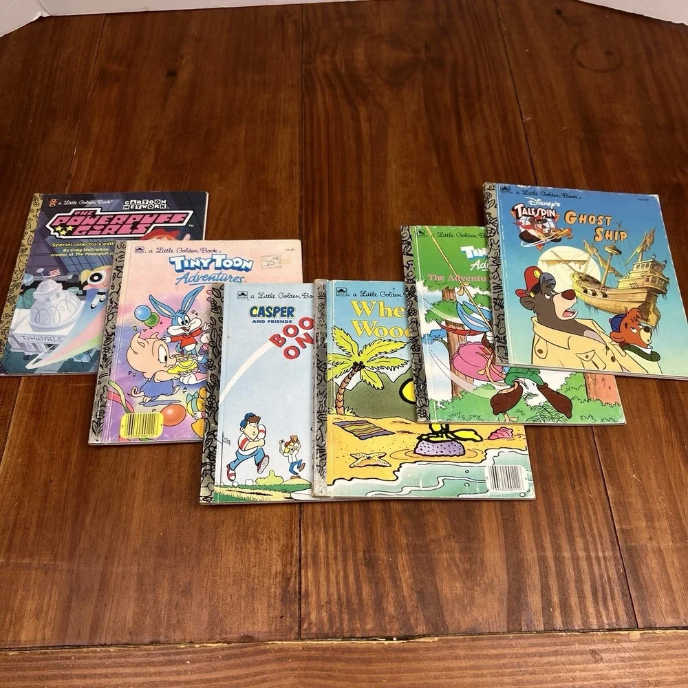 Vintage Little Golden Books Cartoon TV Character Lot Disney Tiny Toon Casper
